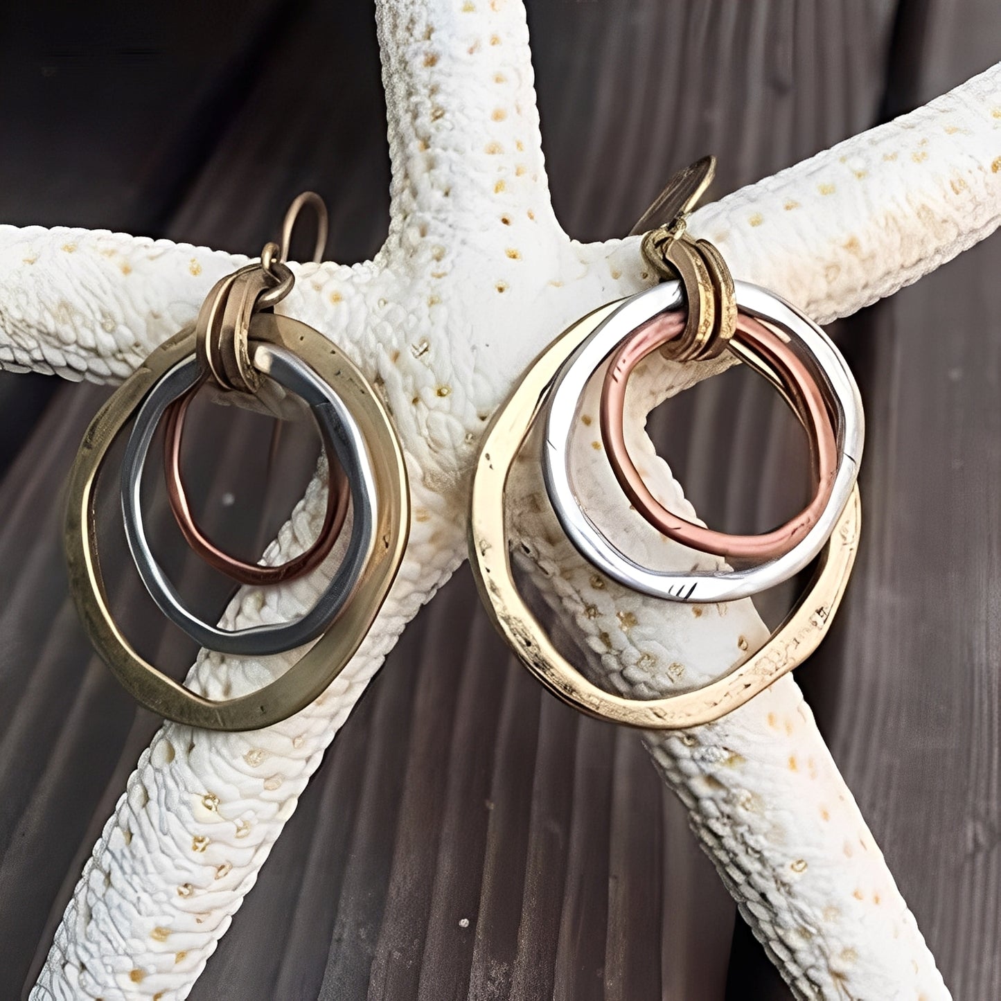 Nadia – Boucles d’Oreilles Vintage Or et Argent