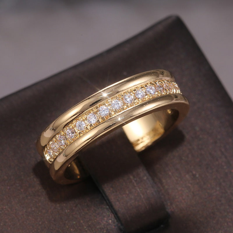 Lyssa – Bague Élégante à Double Zircone