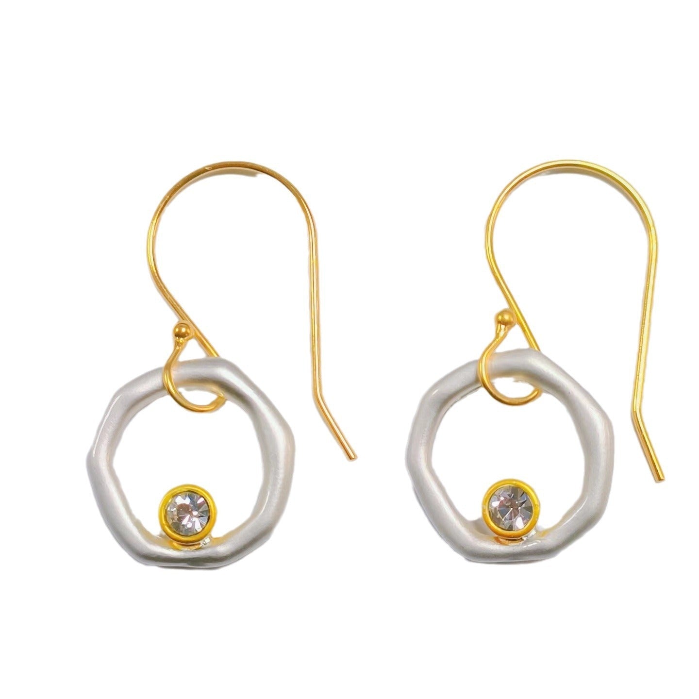 Zia – Boucles Vintage Zircone Or & Argent