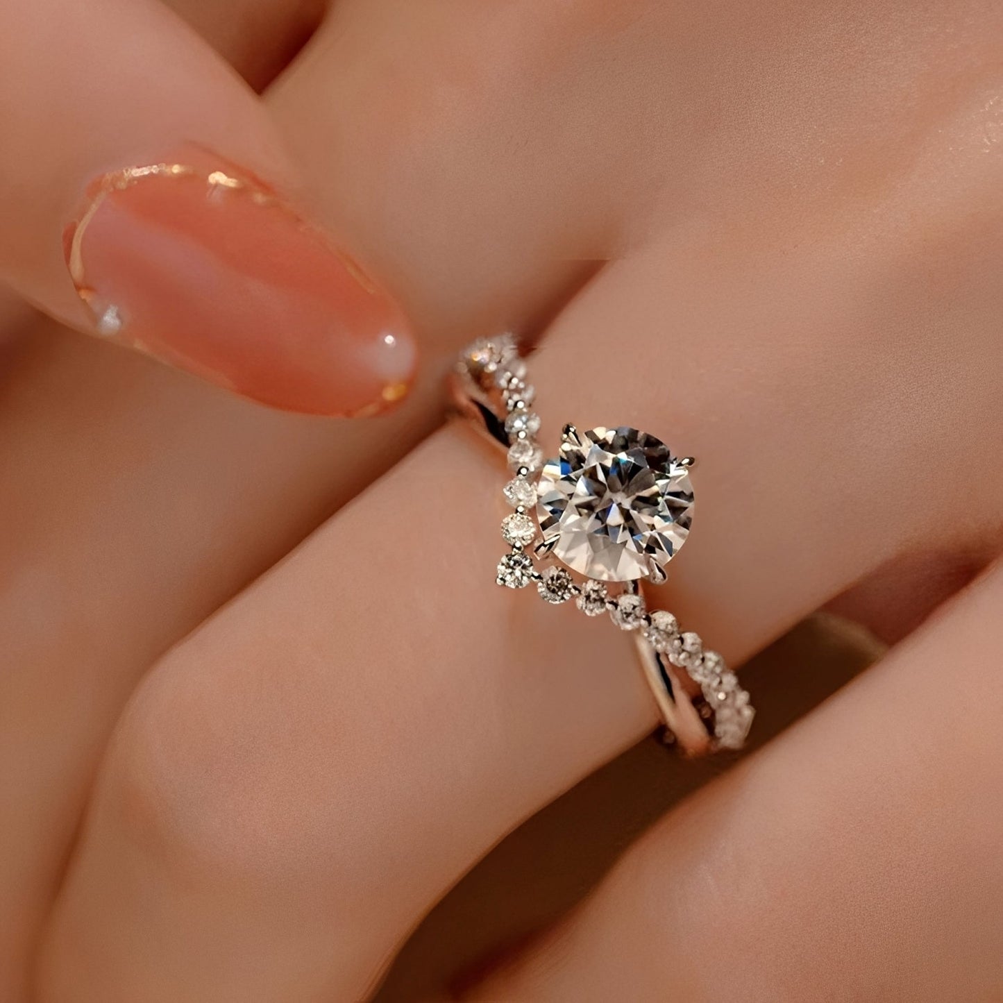 Eila – Bague Enchanteresse avec Cristal Blanc