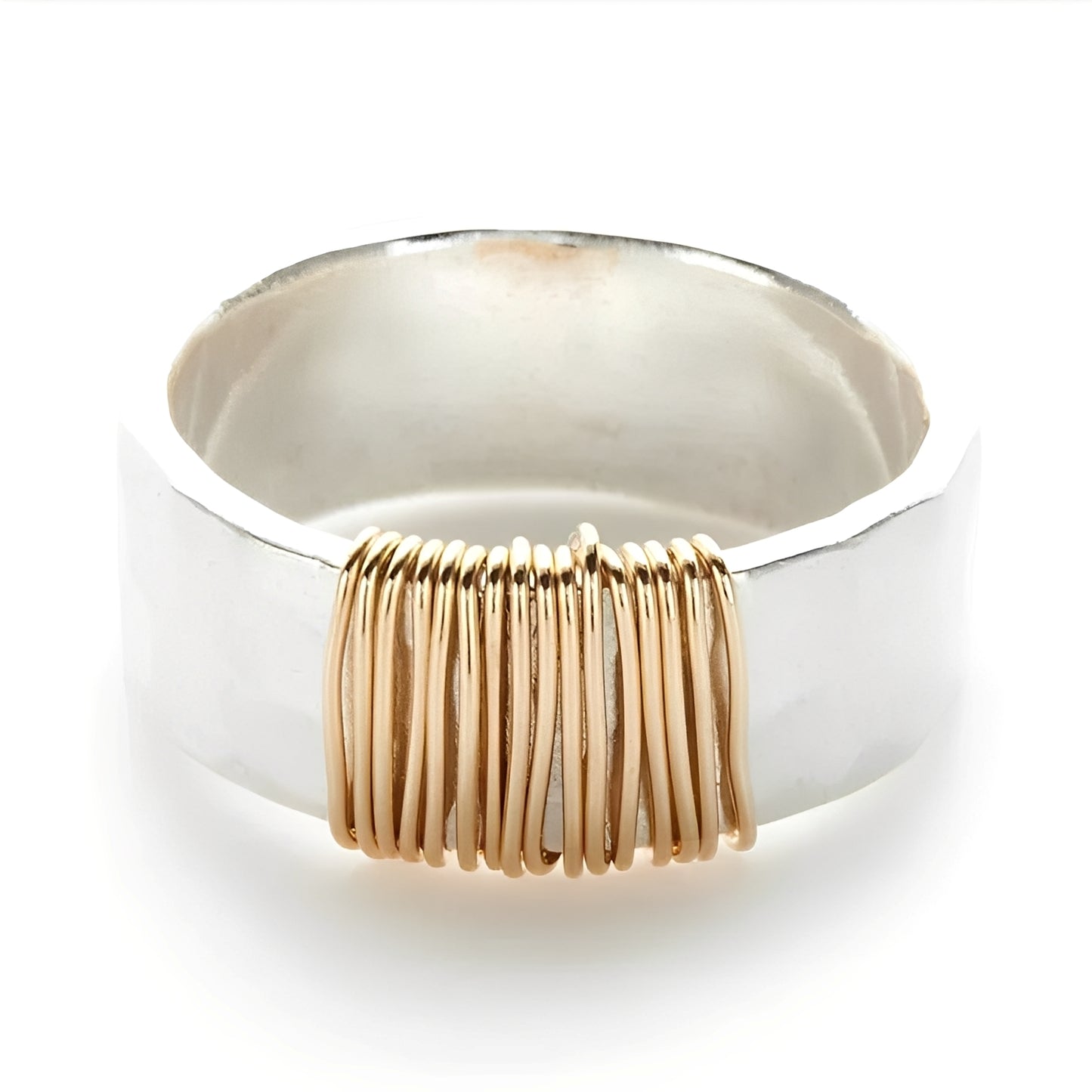 Maude – Bague Argent et Fils Dorés Vintage