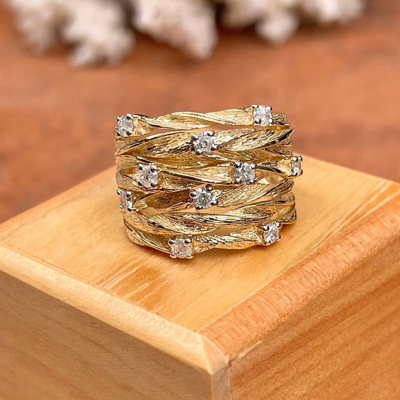 Maya – Bague Vintage Dorée Élégante