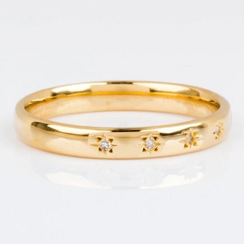 Zaynah – Bague Vintage Dorée avec Zirconium