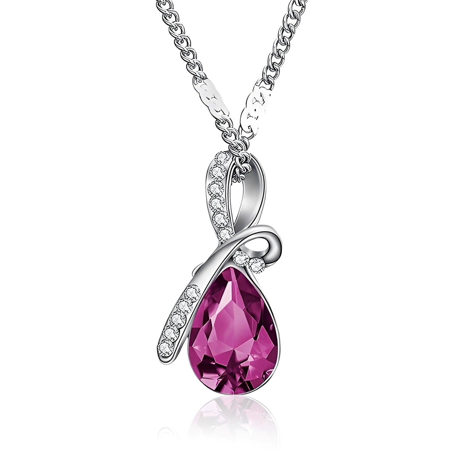 Pilar – Collier Cristal Étincelant Or Blanc