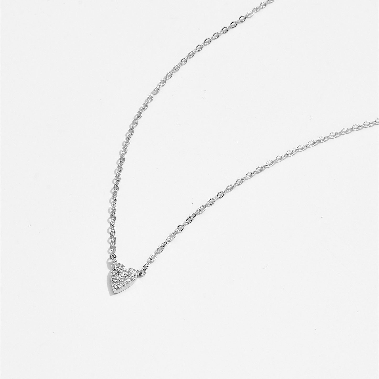 Juliet – Collier Cœur en Argent 925 avec Diamant