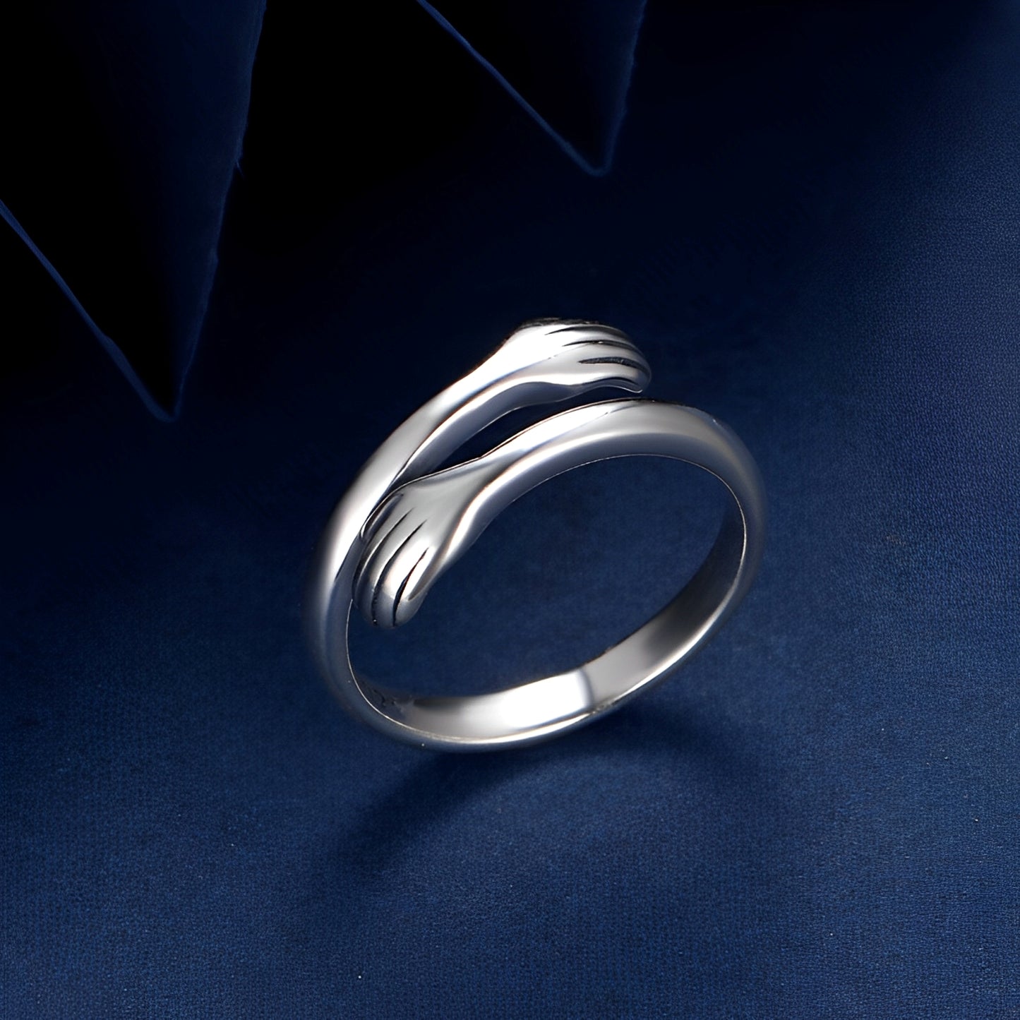 Amalya – Bague Câlin Ajustable en Argent