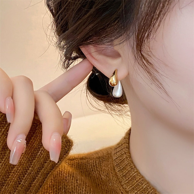 Alina – Boucles d’Oreilles Goutte Bicolores