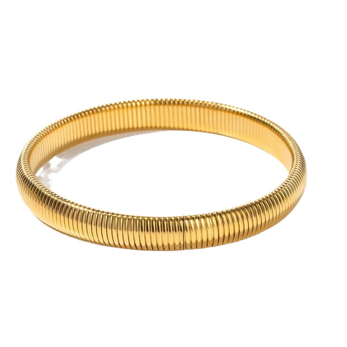 Mathilde – Bracelet Serpent Large Extensible Doré