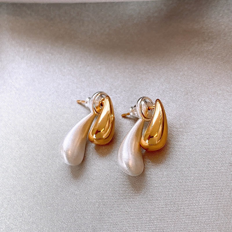 Alina – Boucles d’Oreilles Goutte Bicolores