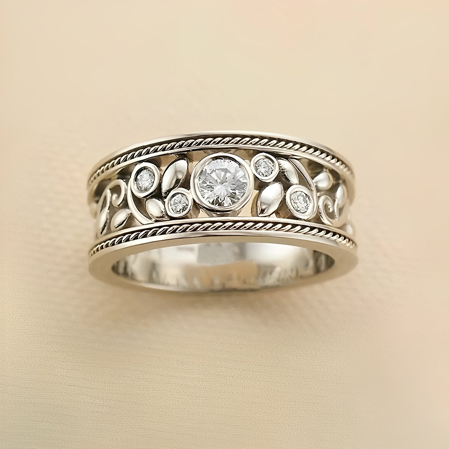Celina – Bague Argent Vintage avec Pierre Zircone Scintillante