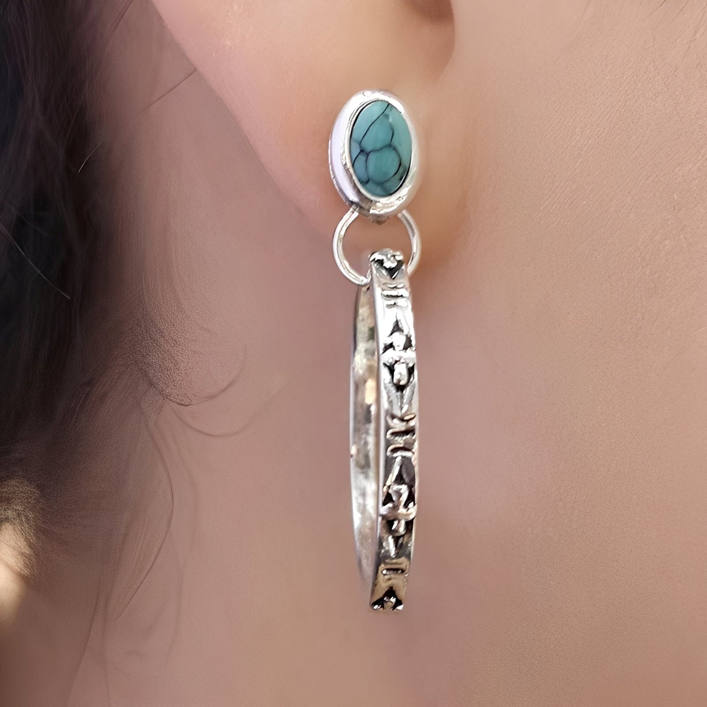 Issa – Boucles d'oreilles Boho Vintage avec Onyx