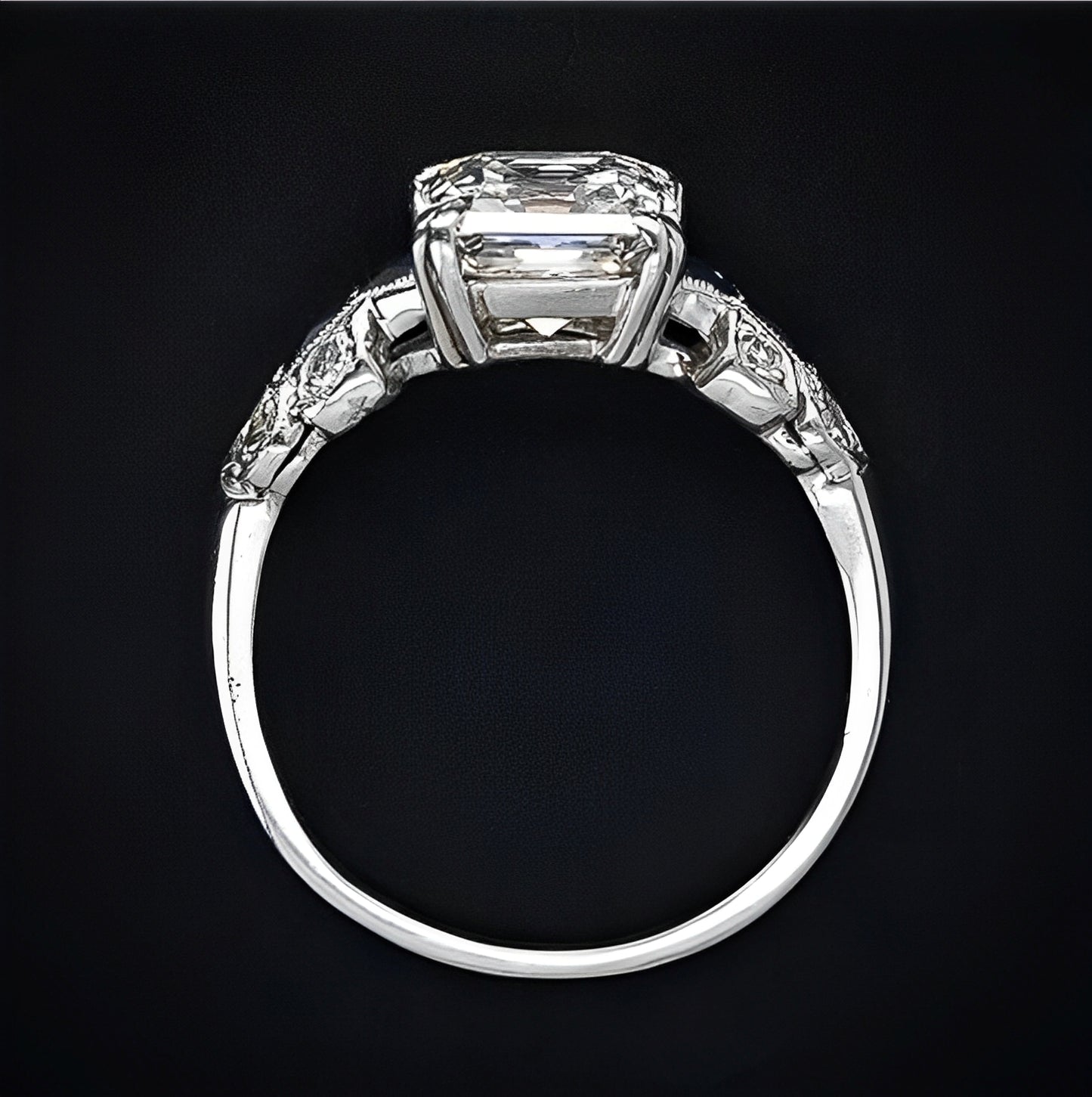 Perrine – Bague Vintage Bleu Brillant en Argent