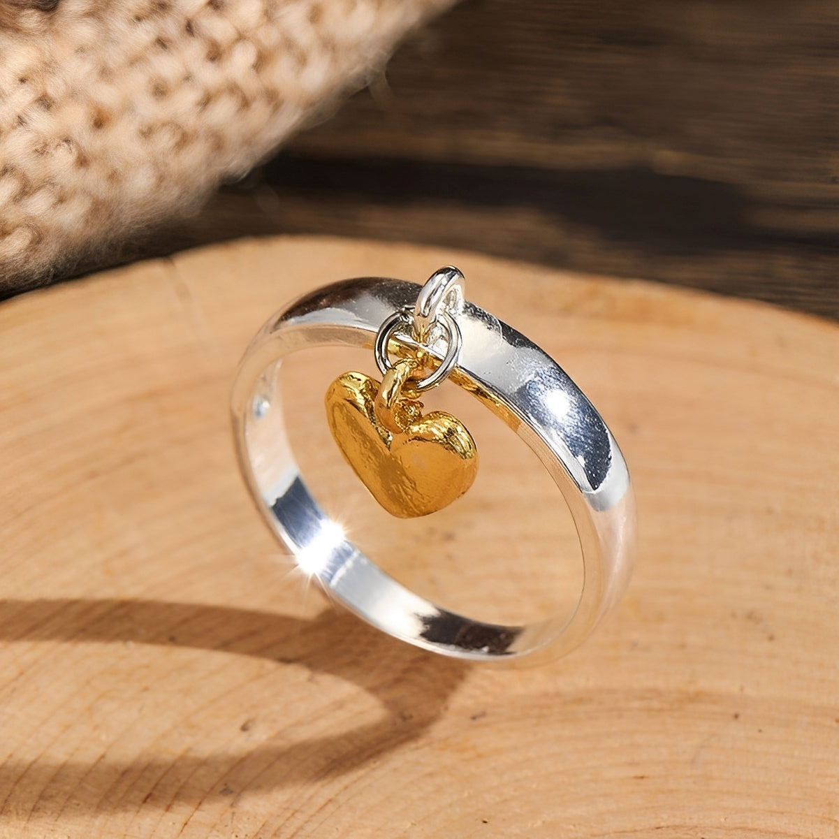 Sierra – Bague Vintage en Argent avec Cœur Pendant