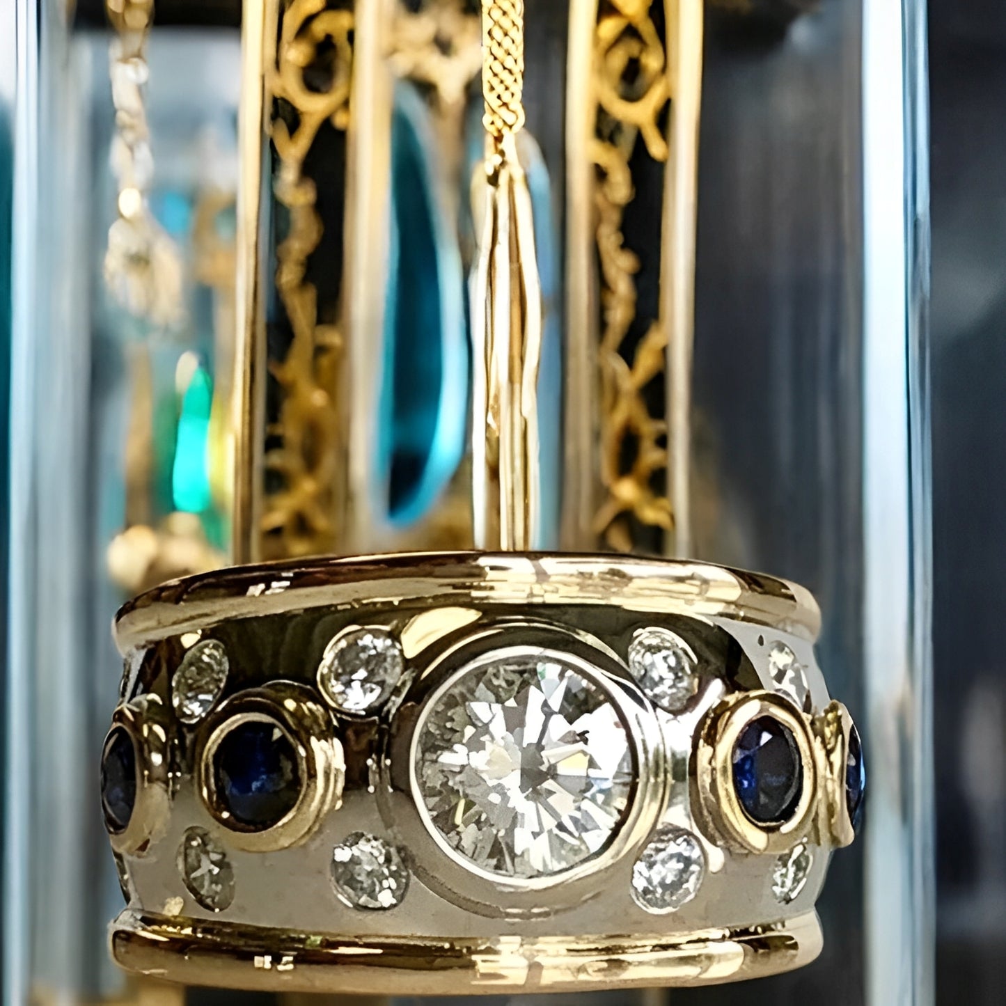 Sierra – Bague Dorée Vintage avec Zircone Incrustée