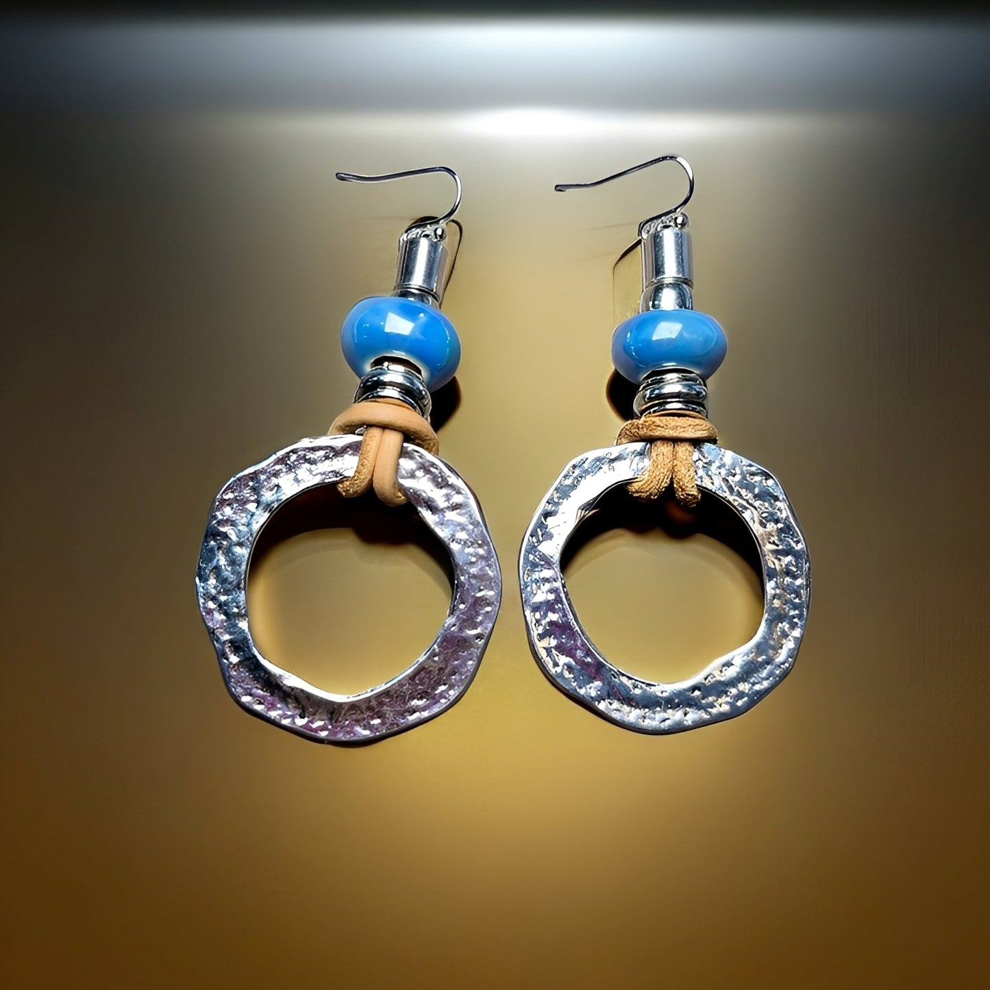 Kaia – Boucles d'Oreilles Cercle Boho Vintage en Argent