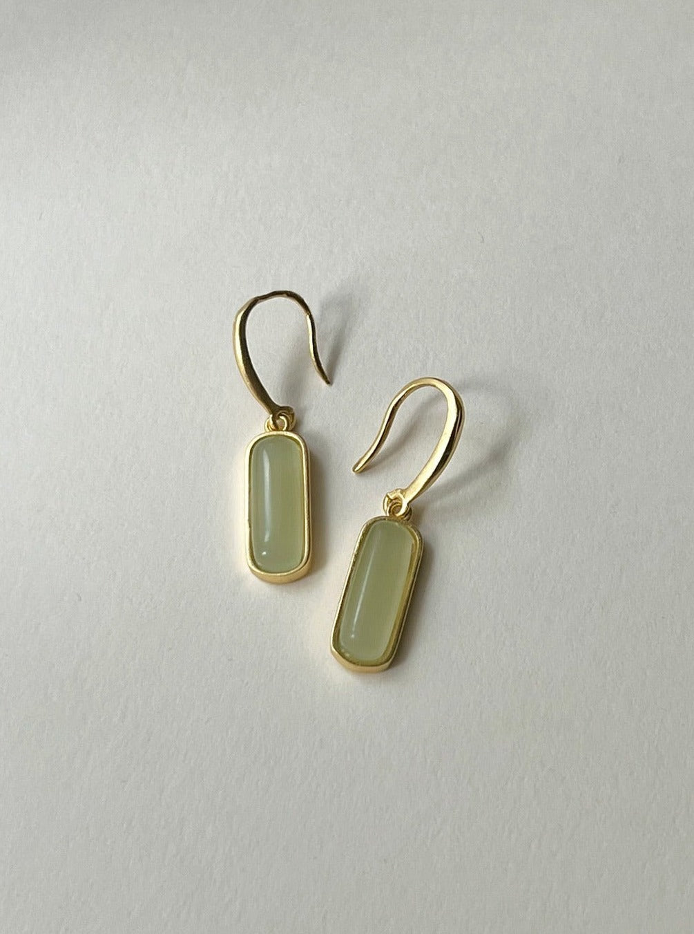 Fiona - Boucles d'oreilles avec pendentif en jade