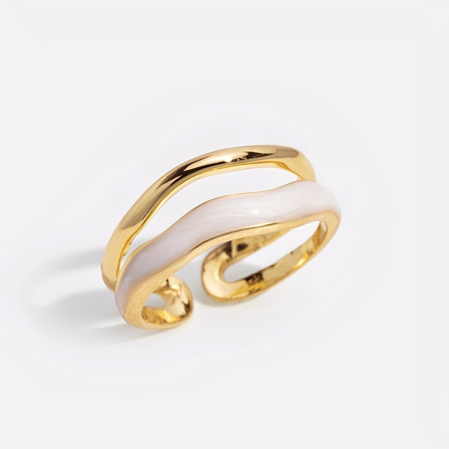 Fely – Bague Sahara Dorée à Couches