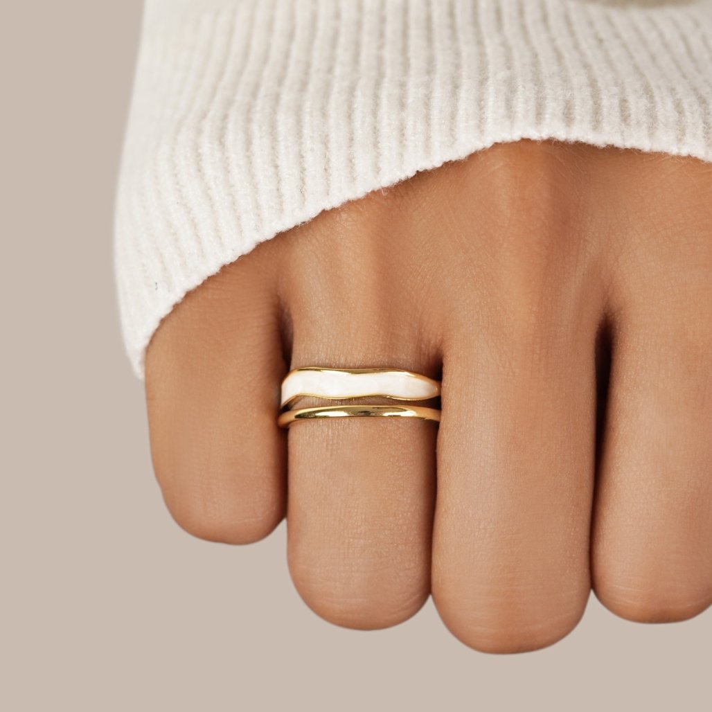 Fely – Bague Sahara Dorée à Couches