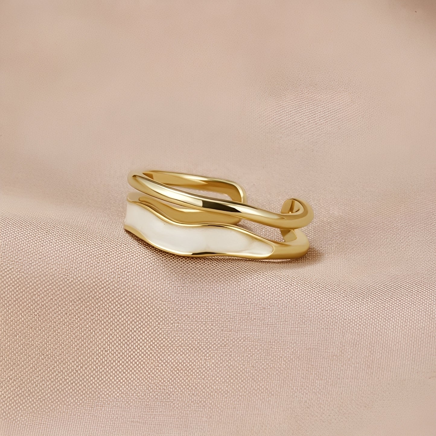 Fely – Bague Sahara Dorée à Couches