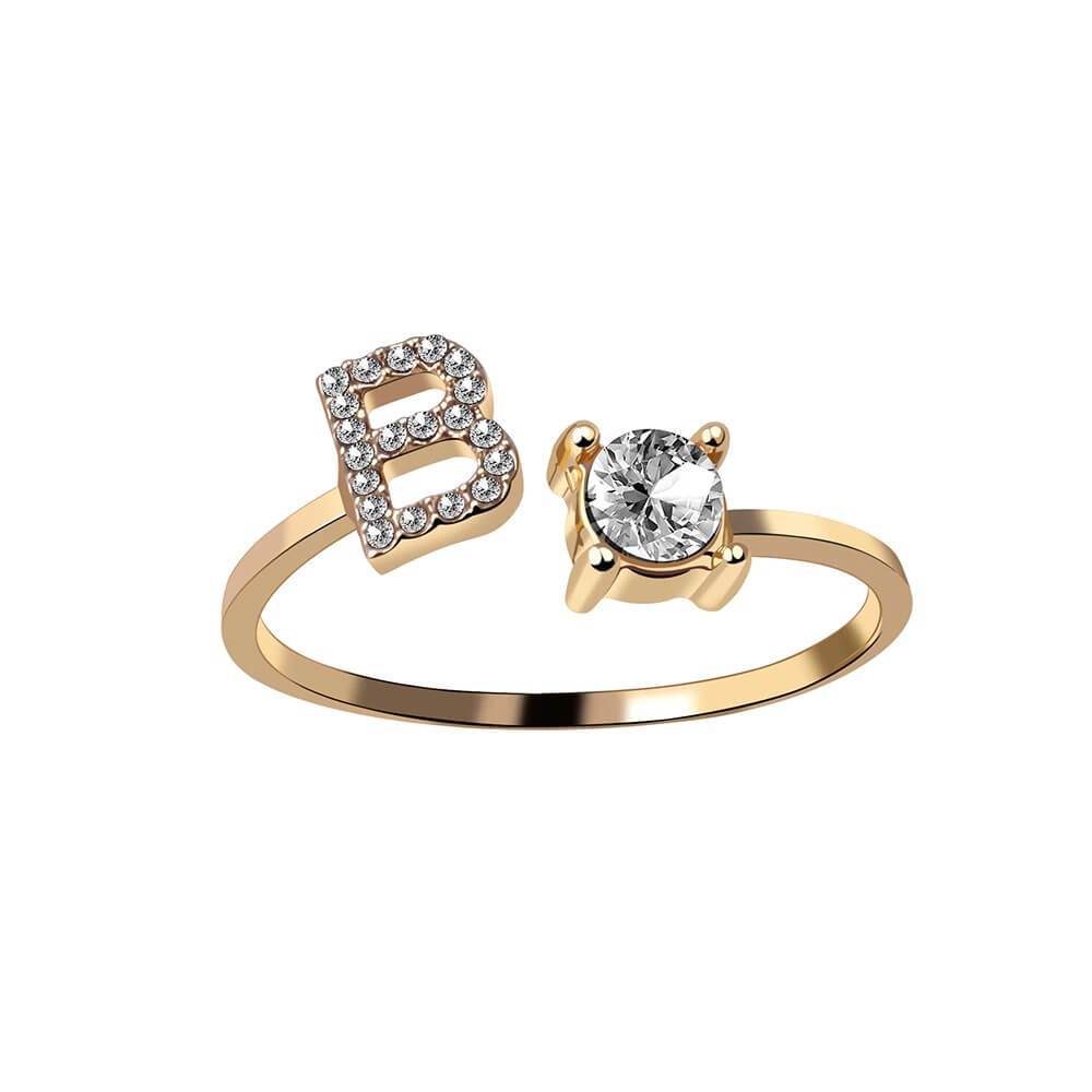 Nyla – Bague Initiale avec Zirconia