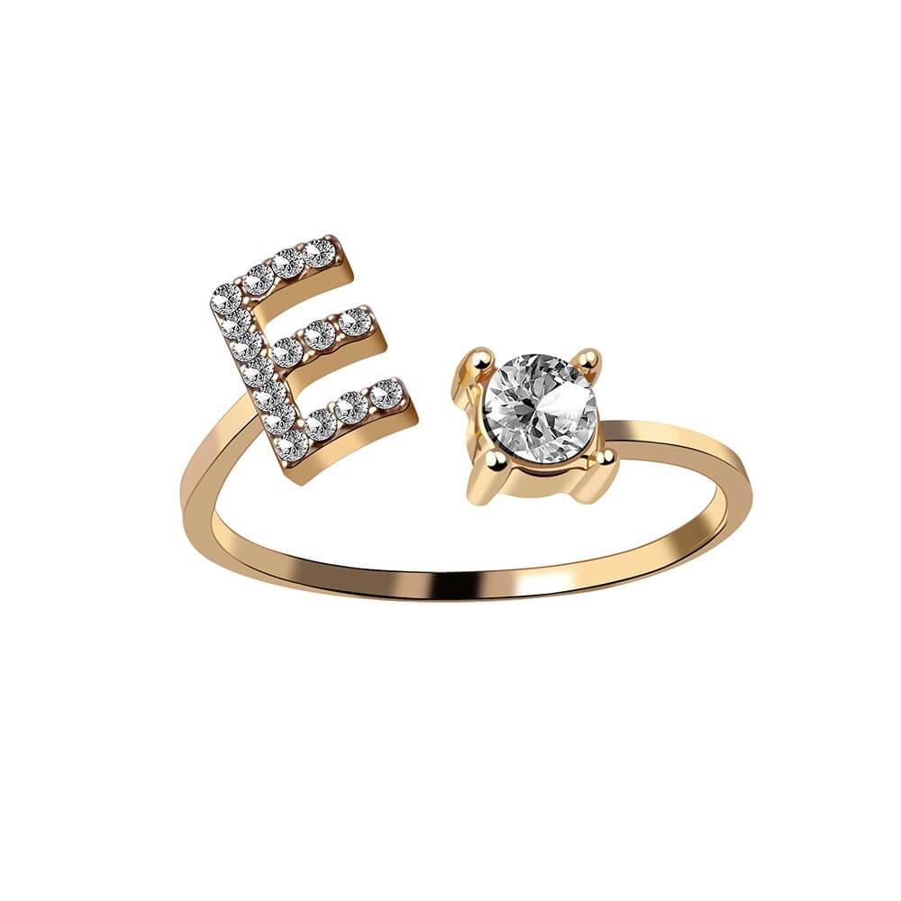 Nyla – Bague Initiale avec Zirconia