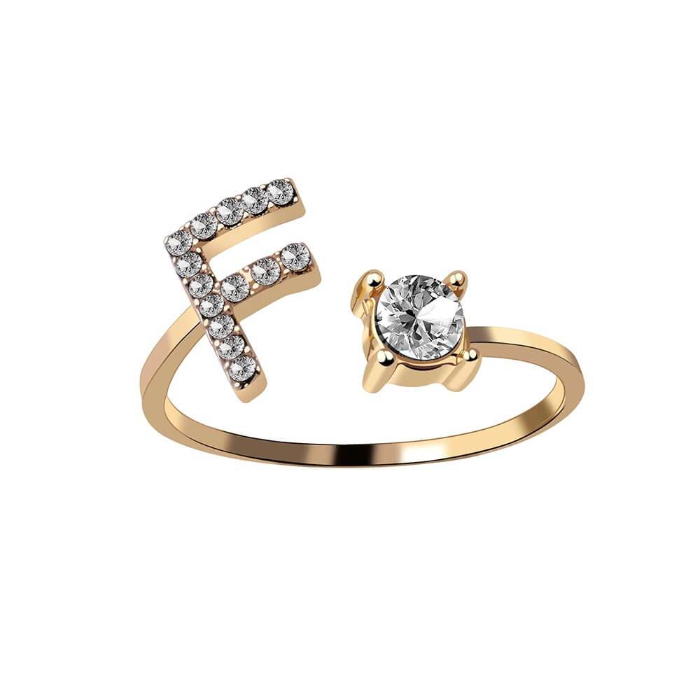 Nyla – Bague Initiale avec Zirconia