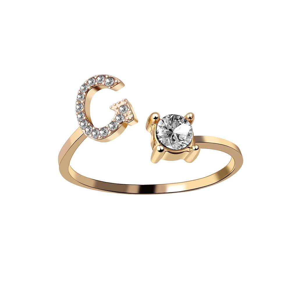 Nyla – Bague Initiale avec Zirconia