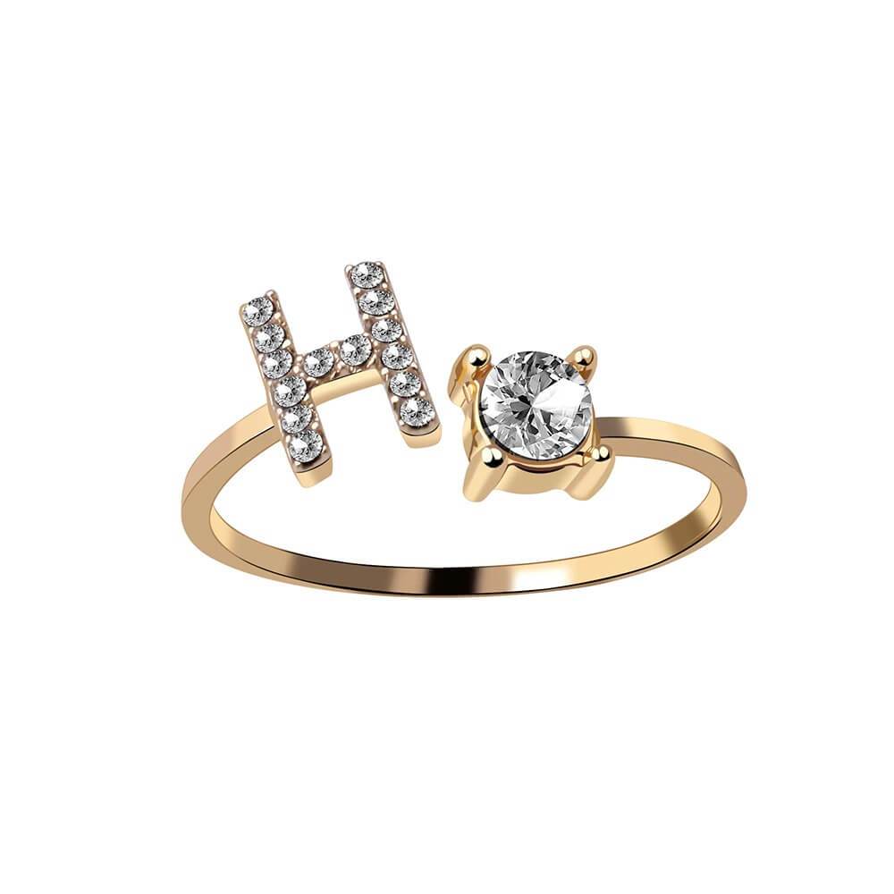 Nyla – Bague Initiale avec Zirconia