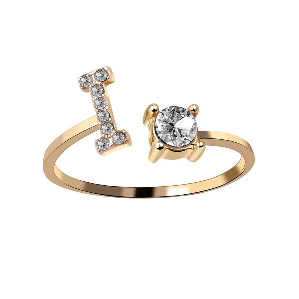 Nyla – Bague Initiale avec Zirconia