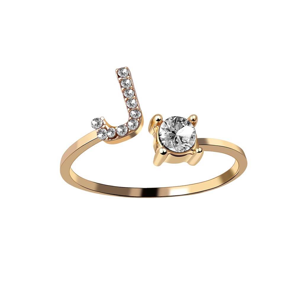 Nyla – Bague Initiale avec Zirconia