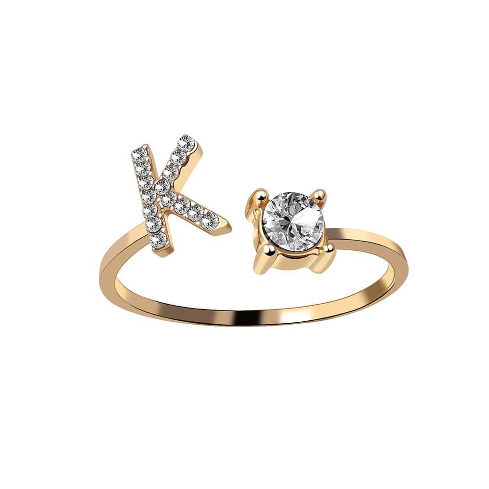 Nyla – Bague Initiale avec Zirconia