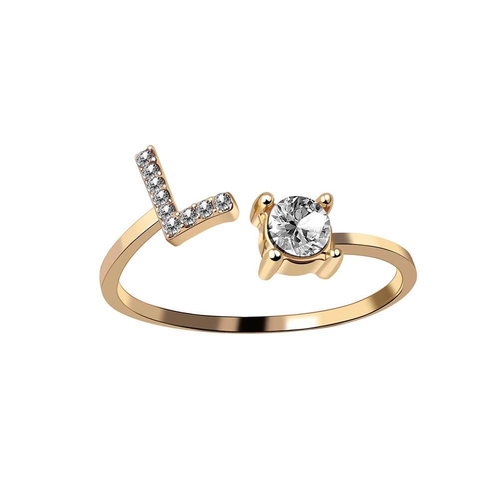 Nyla – Bague Initiale avec Zirconia