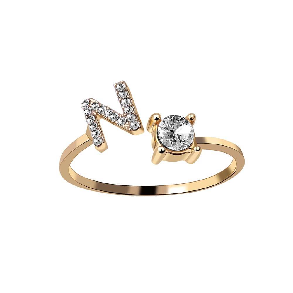 Nyla – Bague Initiale avec Zirconia