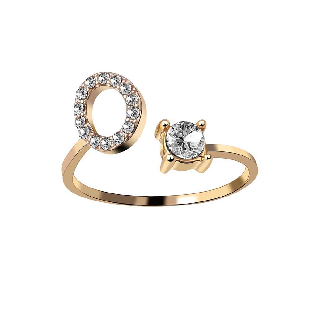 Nyla – Bague Initiale avec Zirconia