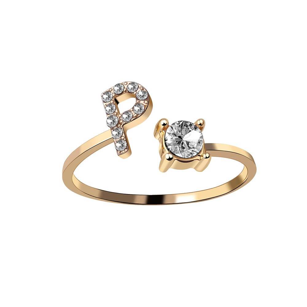 Nyla – Bague Initiale avec Zirconia