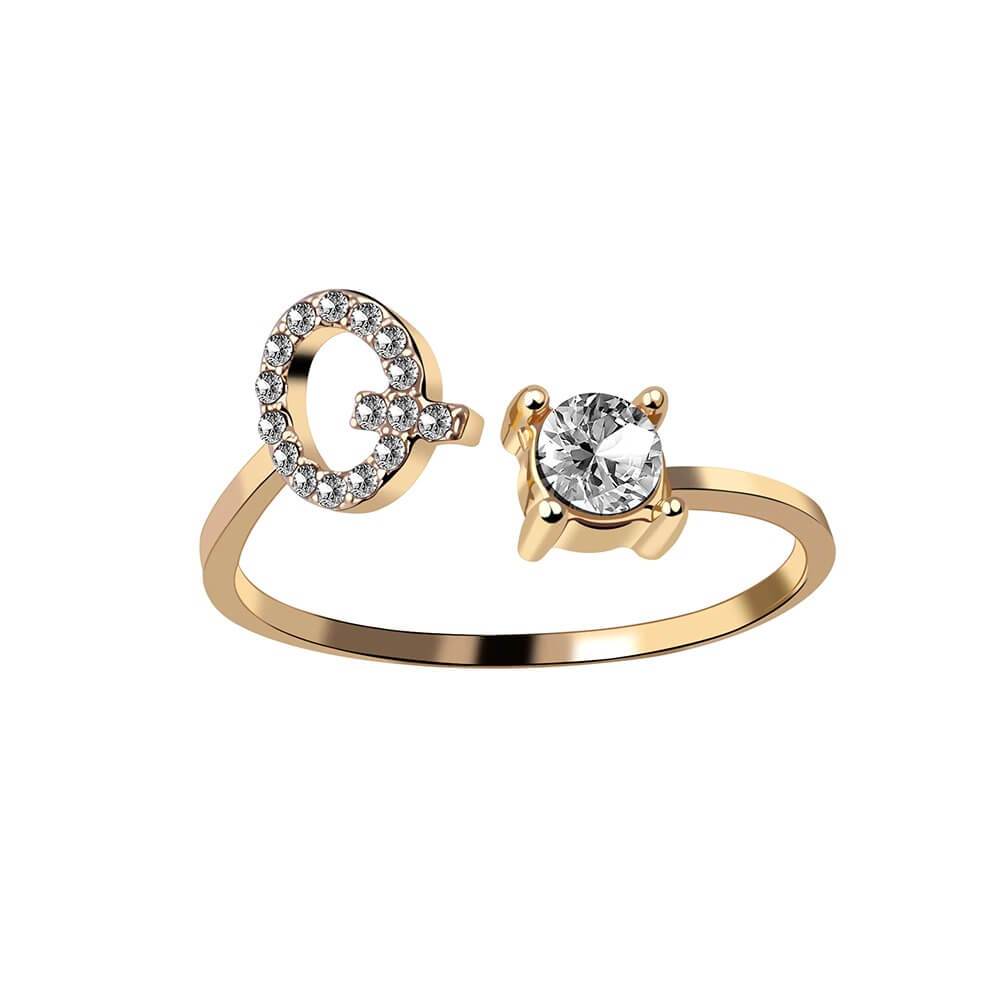 Nyla – Bague Initiale avec Zirconia