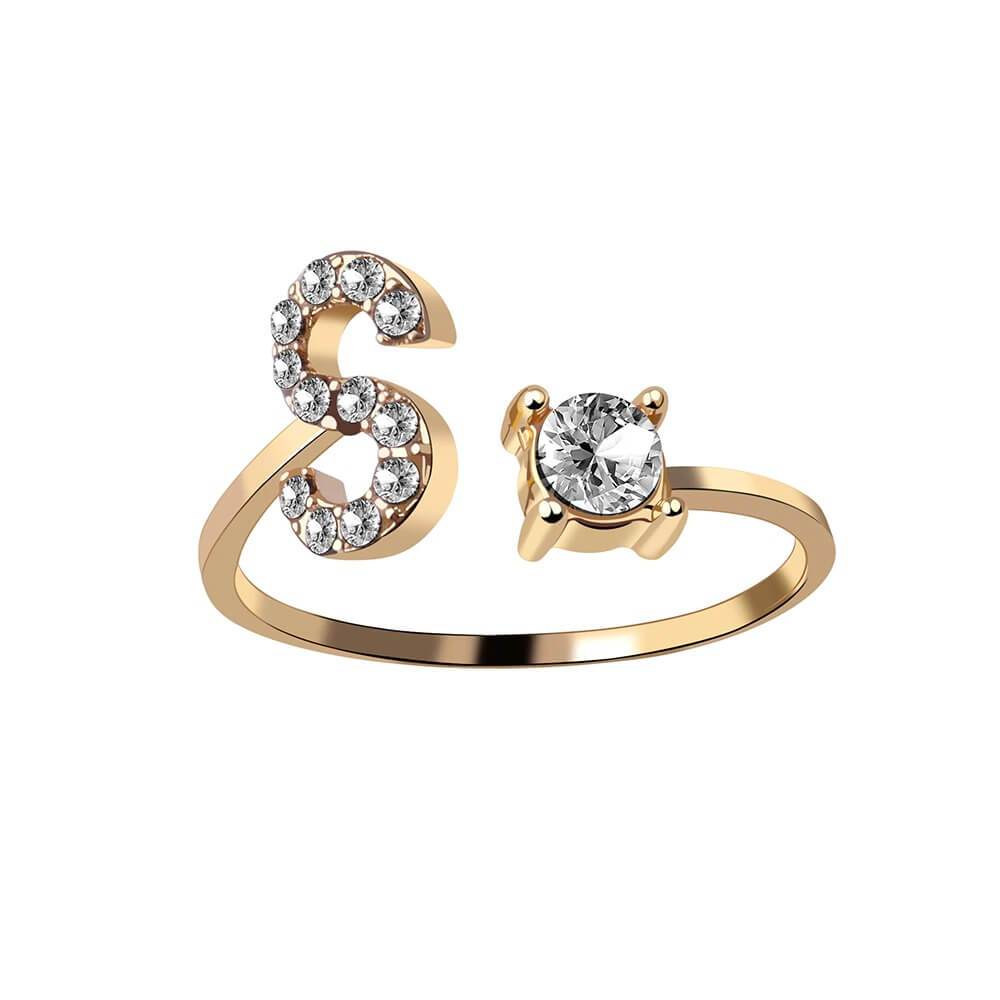 Nyla – Bague Initiale avec Zirconia