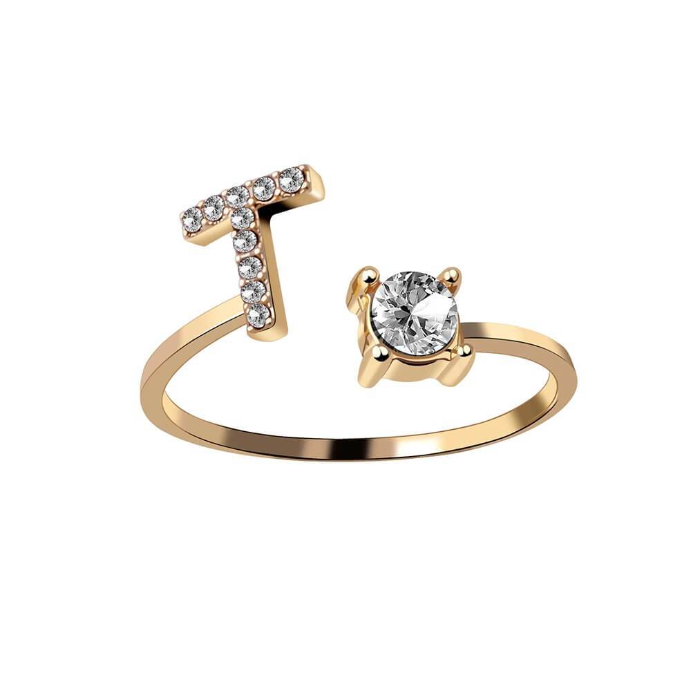 Nyla – Bague Initiale avec Zirconia