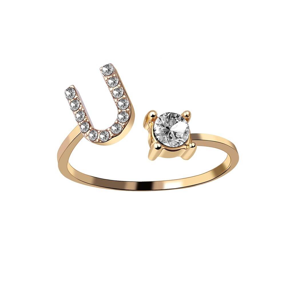 Nyla – Bague Initiale avec Zirconia