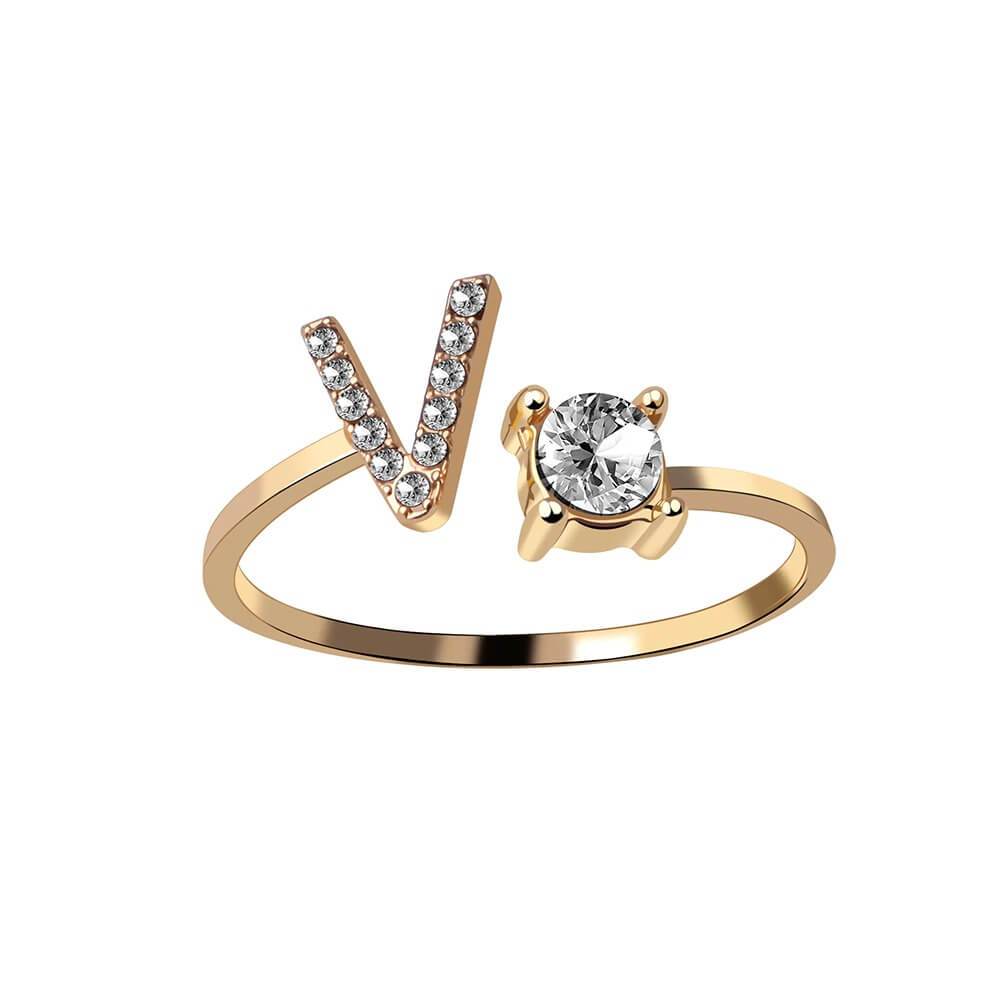 Nyla – Bague Initiale avec Zirconia