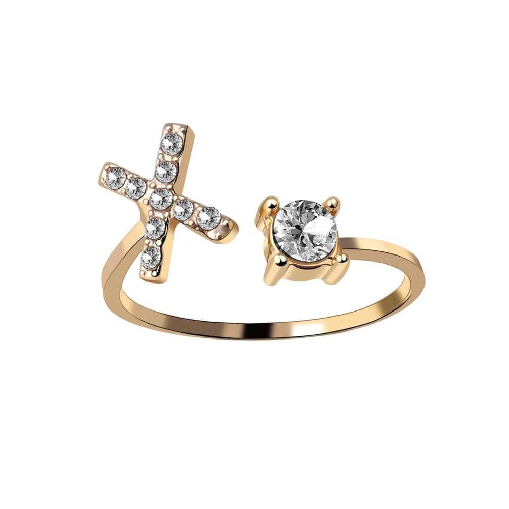 Nyla – Bague Initiale avec Zirconia