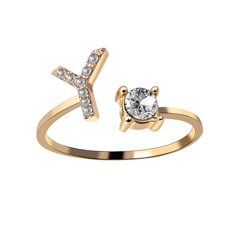 Nyla – Bague Initiale avec Zirconia