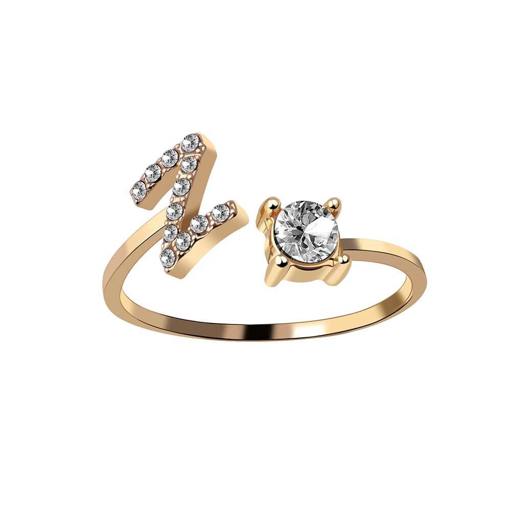 Nyla – Bague Initiale avec Zirconia