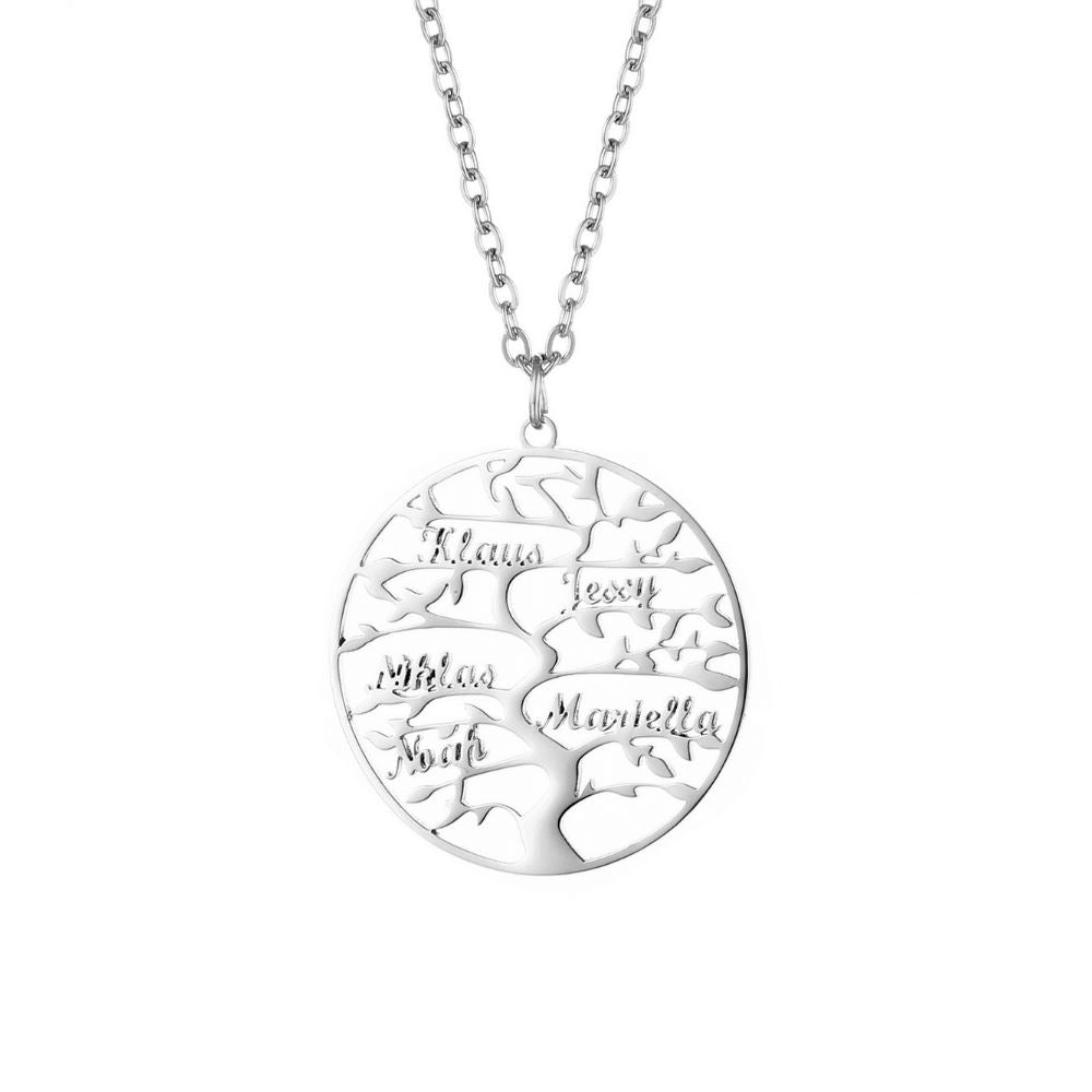 Amelina – Collier Arbre de Vie Gravé