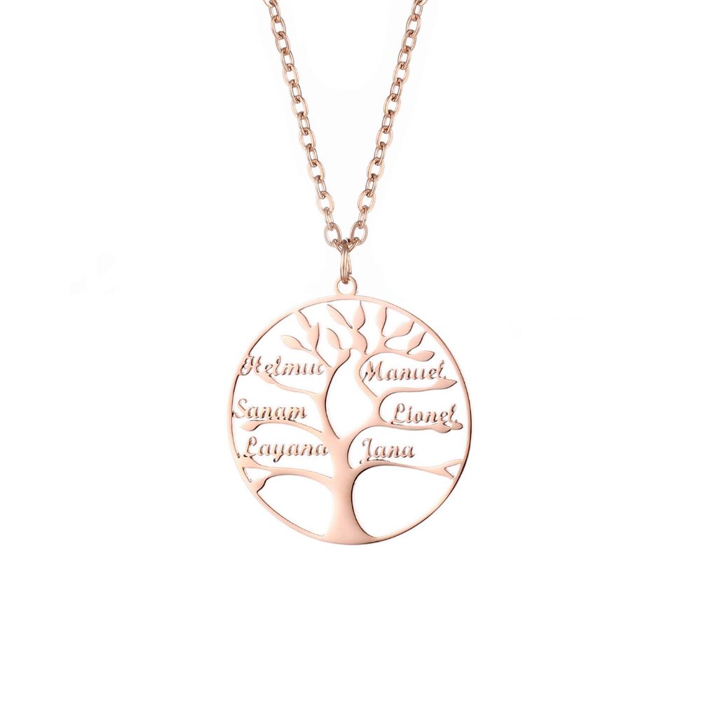 Amelina – Collier Arbre de Vie Gravé