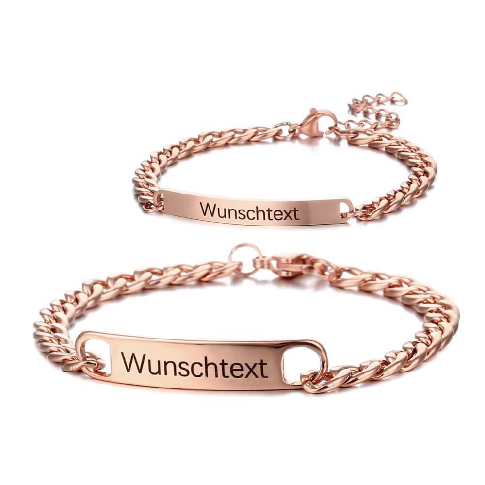 Dina – Duo de Bracelets Gravés pour Couple