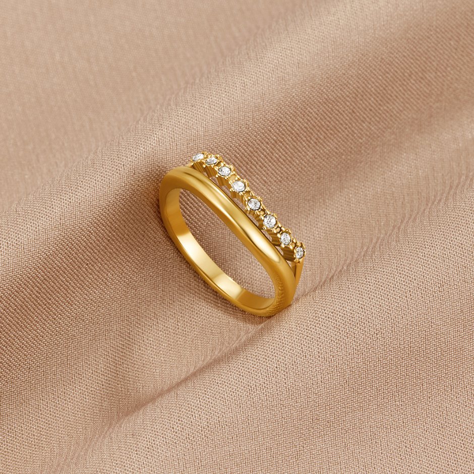 Marissa – Bague Superposée Cristal Blanc