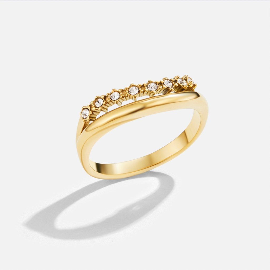 Marissa – Bague Superposée Cristal Blanc