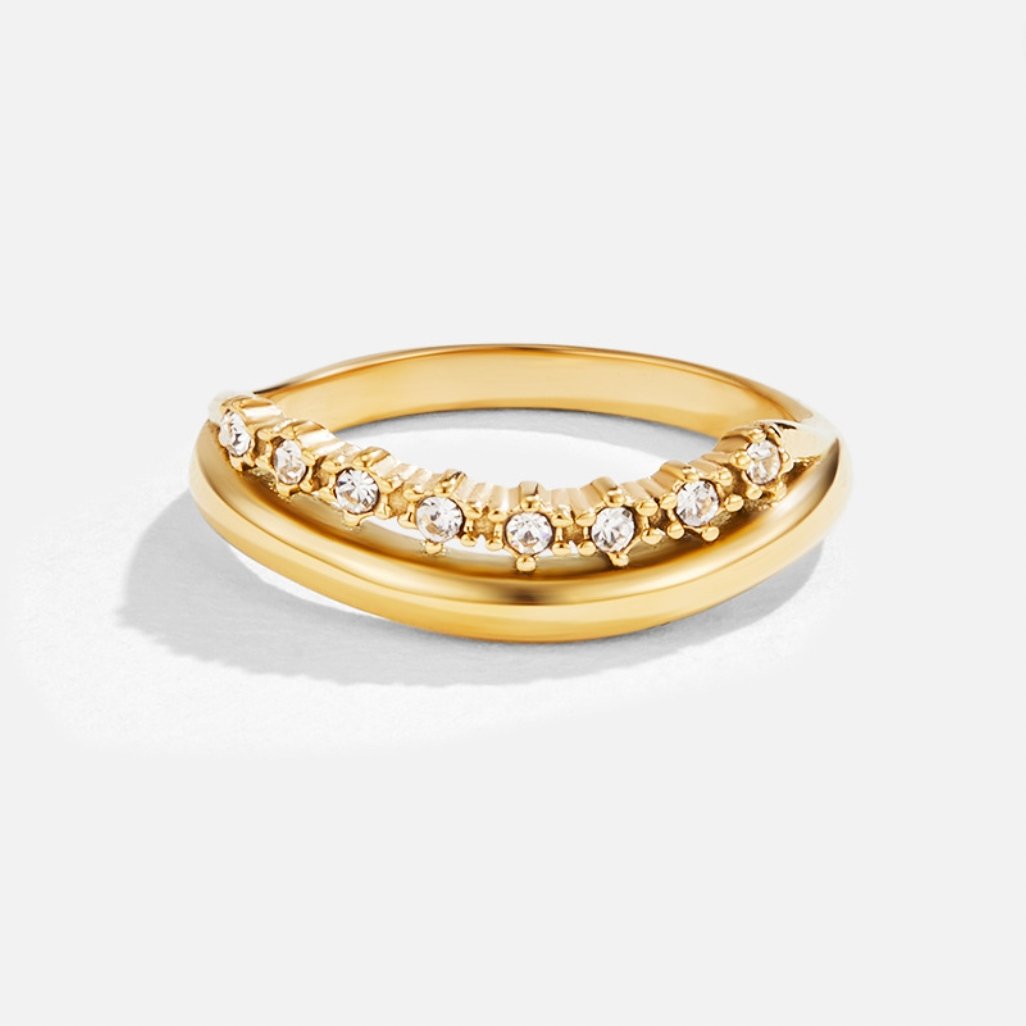 Marissa – Bague Superposée Cristal Blanc