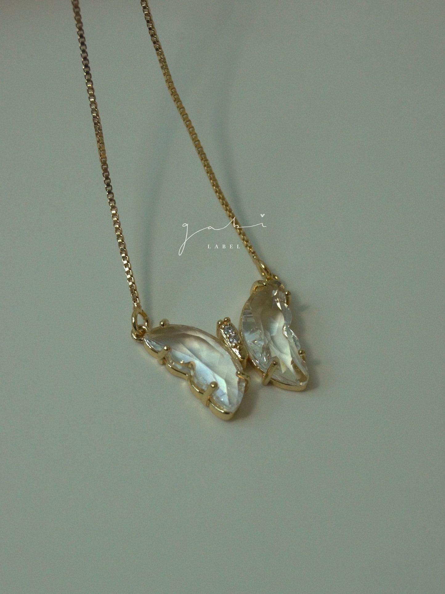 Evelyn - Collier papillon en cristal